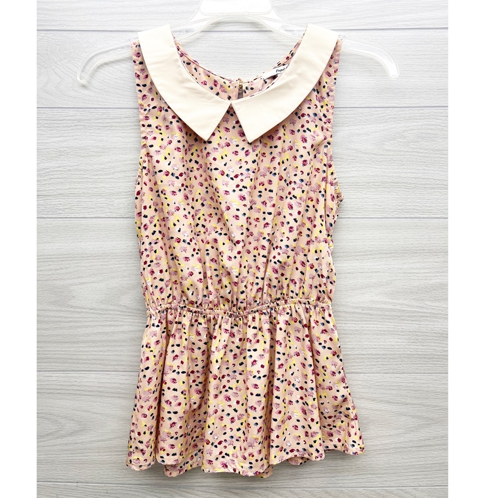 Papaya Peplum Top